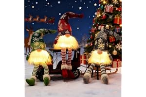 BSEICAL Gnomy Goblin Boże Narodzenie LED, Ozdoby Boże Narodzenie Domu Wewnętrznego, Boże Narodzenie Dekoracja Domu Światła, Boże Narodzenie Elf Szwedzki Lalka, Święty Mikołaj Światła, Kominek Oświetlony Figura Lalki Świąteczne Domu (B)