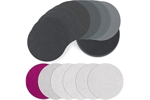 JatilEr 30 sztuk papieru ściernego, mocowane na rzep o ziarnistości 320, 600, 800, 1200, 1500 2000, krążki szlifierskie, okrągłe, na rzep, do szlifierek mimośrodowych, zestaw papieru ściernego, do