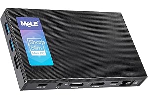 MeLE Quieter4C Mini PC Sin Ventilador 12ª Alder Lake N100 (hasta 3,4GHz) 8GB LPDDR4x 128GB Ordenador Personal de Sobremesa Win 11 Pro 4K Triple Pantalla Dual HDMI Todo-en-Uno USB-C WiFi 5 BT5.1