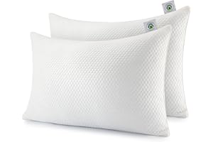 Martian Dreams LunaCore® Hybrid Pillow, Microfibre & Shredded Memory Foam Fill, Medium Firm, Hypoallergenic, 2 Pack (50x75cm), Neck & Shoulder Support