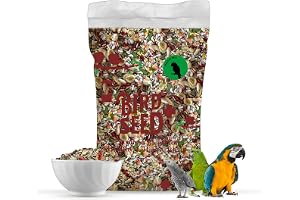 Egardenkart® Parrot Food Mix - 5 Kg | Parrots Food with Fruit Blend | Bird Food for Parrot | Nutritionally Complete Bird Seed Mix | Bird Feed for Macaw, Cockatoo and All Parrots (5Kg)