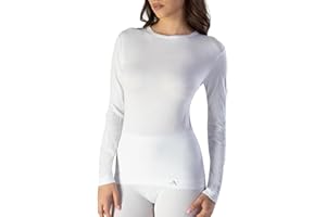 Risalti Debardeur Femme Thermique Manche Longue Energy - sous Vêtement Thermique Femme élastiques et Respirants, Haut Thermique Femme, Débardeur Femme Tee Shirt Femme sans Couture - Made in Italy