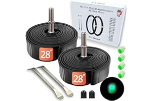 ‎AVVS TECH Fahrradschlauch 28 Zoll Set | Kompatibel mit Continental & Schwalbe | für AV SV DV Ventile | Zubehör für Trekking & Citybike inkl. Reifenheber & Leuchtkappen