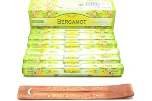XGAGHB ARUNDEL SERVICES EU, varitas de Incienso. (Bergamot) bergamota, Citrus bergamia, varitas Joss 120 Varillas Incienso Fragancia, Buen Olor, cenicero colector de Cenizas