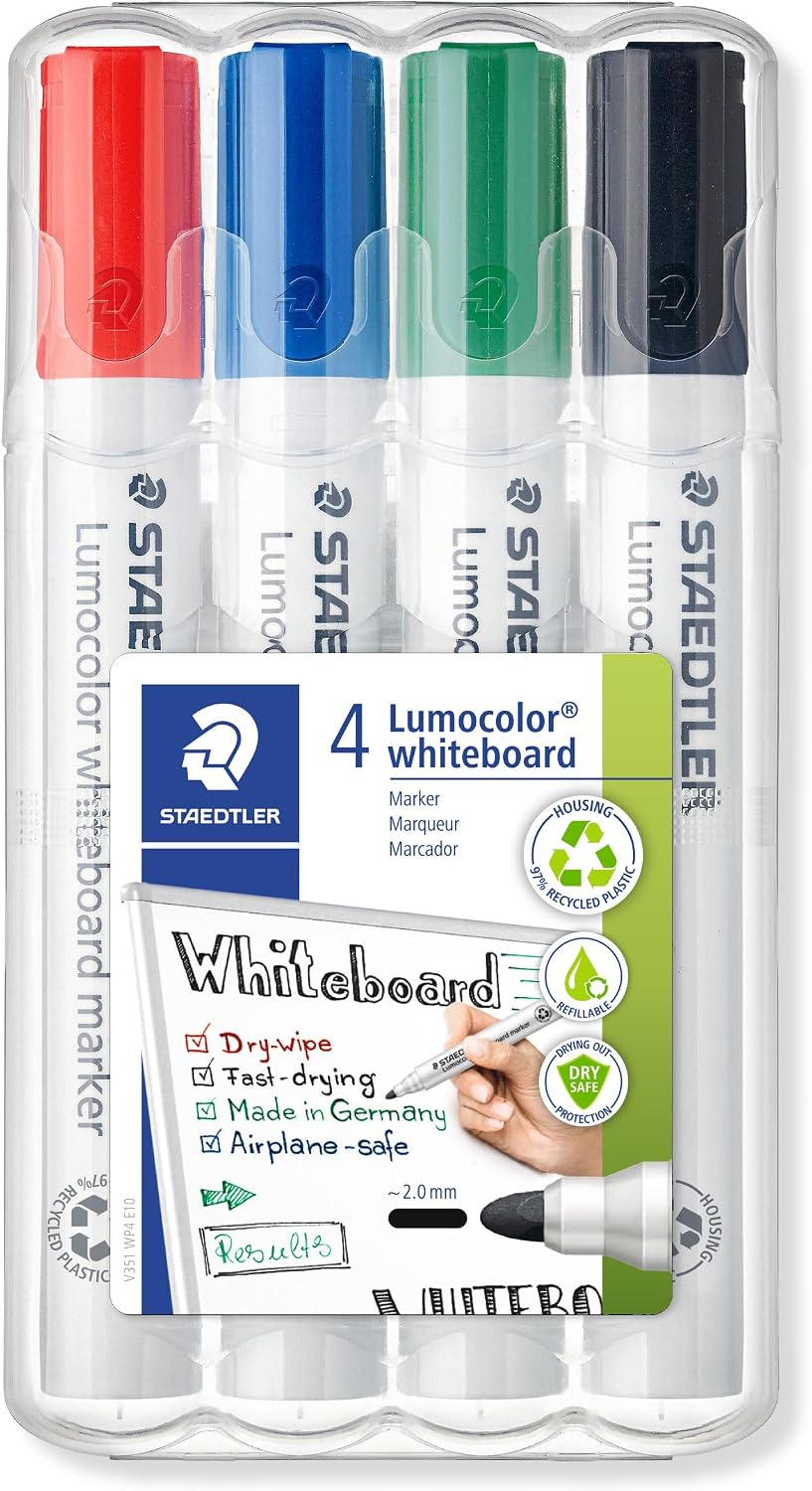 Prise en Main & Utilisation au Quotidien : STAEDTLER Lumocolor 351 Whiteboardpennor 4 fä