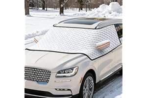 Vauki Frontscheibenabdeckung Winter 280x175cm - Windschutzscheibenabdeckung,Auto Frostschutz Abdeckung und Fenster,Rückspiegel,Eisfrei,Sonnenschutz, Perfekt als Scheibenabdeckung Auto bei EIS,Schnee