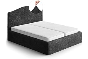 ‎PAULATO Paulato Husse für Doppelbett über das Kopfteil und Grundgestell rüberziehen, Husse für Boxspringbetten 130-180cm Mikrofaser, bi-elastisches, kratzfestes und maschinenwaschbares Gewebe Made in Italy