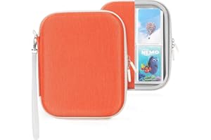 Jaffzora Porte-cartes pour cartes Yoto – 120 poches imperméables et résistantes aux rayures, classeur de 17,8 x 4,3 x 21,8 cm pour livres audio, cartes à jouer, parfait pour enfants et adultes (orange
