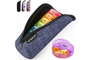 ‎YAKLIM Pillendose 7 Tage 2 Fächer Tablettenbox 7 Tage Morgens Abends, Tabletten Box 7tage Große Fächer Mit 14 Extra Großen Fächern Für Woche Tragbare Reise Tabletten Organizer Für Vitamin (blau)