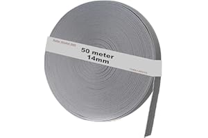 TUKA-i-AKUT 50 Metri x 14 mm Cinghia per Tapparelle, Elevata Resistenza – Resistente ai Raggi UV – Resistente alla Sporcizia, Rotolo di Cintino per Tapparelle Avvolgibili, Grigio, TKB5201 Grey