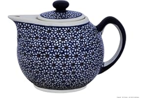 BUNZLAUER KERAMIK Original Bunzlauer - moderne Teekanne 1.0L- im Retro-Dekor 120