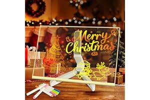 FROGETU Tableau D'Affichage Led Avec Couleurs,Avec 7 Couleurs Stylo,Tableau D'écriture,Tableau à Dessin,Tableau Message Lumières,Pour Enfants,Café,Maison,Bureau