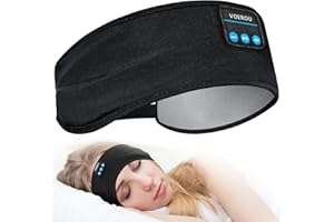 Voerou Cuffie per dormire, fascia sportiva Bluetooth V5.2 regolabile, oltre 10 ore di riproduzione con altoparlanti Hi-Fi HD integrati, perfette per sport, viaggi, tennis