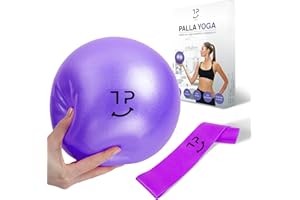 Tre Puri® Palla Pilates – 25 CM Palla Fitness con Yoga Accessori Marchio ITALIANO – Fitball Utile per fare ginnastica e Gravidanza - OMAGGIO fascia elastica ed E-book (CONSIGLI PER TE)