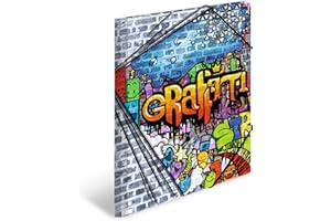 HERMA Artline Comics 19375 Chemise en plastique solide avec rabats intérieurs imprimés Format A4