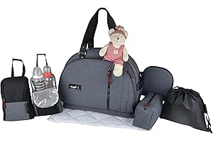 Baby on board 103210_018 Sac à Langer Week End Team Smoke nombreux accessoires Sac jumeaux aussi Gris