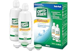 OPTI-FREE Opti Free Replenish Contact Lens Care, Pack 2 x 300 ml