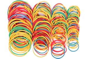 AIMEKE 610 Stück Gummibänder Bunte Gummiringe 200g Natürliche Haushaltsgummis Gemischte Größen 25/32/38/50 mm Gummi Bänder für Arbeit Büro Küchen Bankpapier Rechnungen
