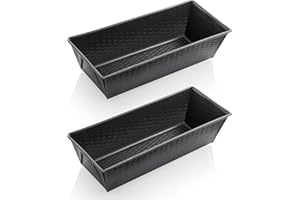 Grizzly Bread Baking Tin, Set of 2 x 3Lb Loaf Tins 12 Inch (30x11.5 cm), Non-Stick Carbon Steel Pan, Bread & Cake Mould