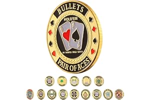 LuluCircle Poker Guard, Weights for Poker, Poker Gifts for Men, Poker Card Protector, Poker Accessories, Poker Chips with Plastic Case (Pocket Aces)