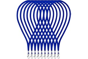 Fushing 100 Piezas De 45cm De La Correa Del Cuello De Acollador Con El Corchete Del Eslabón Giratorio Para Las Tarjetas De La Identificación, Insignias, Llaves, Empleados, Estudiantes, etc (azul)