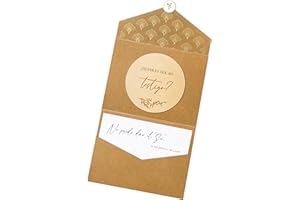 Joli Coon Tarjeta de madera Quieres ser mi testigo con sobre - Regalo testigo