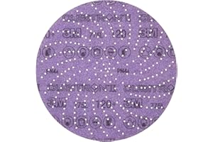 3M Cubitron II Hookit Filmscheibe – Kletthaftende Schleifscheibe mit Präzisions-Keramikkorn – 150 mm Filmscheibe mit 80+ Körnung für Exzenterschleifer – 50 Stück