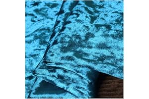NIANTONG Tissu de Velours écrasé au Mètre 160cm de Large Velours Extensible à 4 Voies pour Les Costumes, La Couture, Le Bricolage Et La Décoration Intérieure(Color:Bleu)