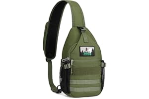 HALOVIE Sac bandoulière antivol pour homme - Style tactique sacoche poitrine sling bag pour voyage & sport