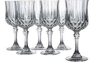CREATABLE Eclat 14442 6 Verres à Pied 17 cl-Longchamp by, Cristallin, Transparent