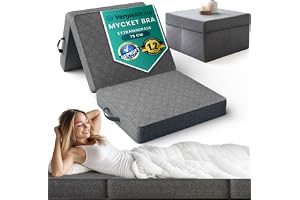 Vikbar madrass 75x195 cm, 14 cm tjock – bekväm gästmadrass, hopfällbar
