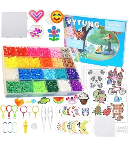 Perline Da Stirare Da 5mm, 10.000 Pezzi In 20 Colori: Set Fai Da Te Per Bambini, Ideale Per Creare Bracciali E Portachiavi, Regalo Creativo - 4