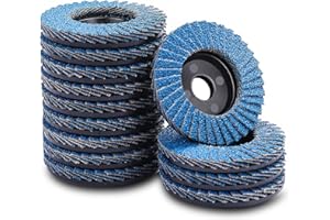 MOGRQAP 12 Piezas Discos Abrasivos, 76mm Discos de Láminas 40 Grano para Madera Acero inoxidable Metal