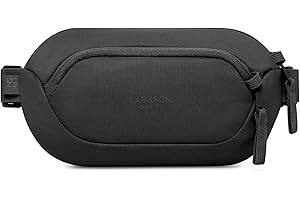 Larkson Sling Bag Herren & Damen Schwarz - Helge - Anti Diebstahl Umhängetasche mit RFID Blocker - Crossbody Bag Bauchtasche für Alltag & Reisen - Mesh Polsterung - Wasserabweisend