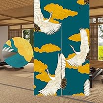 LIGICKY Tenda giapponese Noren Ukiyoe Hokusai The Great Wave Off Kanagawa Sun Cherry Blossoms stampata per finestra, decorazione per casa, ristorante, 85,1 cm x lunga, double face