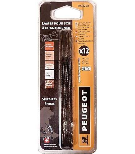 Lame Per Seghetto Da Traforo 12 Pezzi - 127x0.28x0.65mm 25 TPI Per Legno, Alta Qualità Svizzera - Foto 10