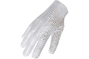 BOMJJOR Michael Diamond Guanto per bambini fan Billie Jean Guanti con strass Punk Rock MJ guanti regalo di Natale