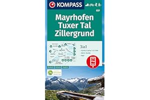 KOMPASS Wanderkarte 037 Mayrhofen, Tuxer Tal, Zillergrund 1:25.000: 3in1 Wanderkarte mit Aktiv Guide inklusive Karte zur offline Verwendung in der KOMPASS-App. Fahrradfahren. Skitouren. Langlaufen.