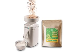 ‎MOCKMILL Getreidemühle Mockmill 100 | Made in Germany | Edelkorund und Keramik Mahlstein (Mockmill 100 + Bio Roggen)…