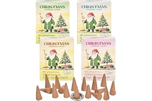 HERBTALE Christmas Incense Cones Variety Pack, 4 Boxes, 96 Cones Total