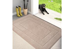 PURRUGS Dirt Trapper Door Mat 80 x 120 cm, Non-Slip/Skid Machine Washable Entryway Rug, Dog Door Mat, Super Absorbent Welcome mat for Muddy Wet Shoes and Paws