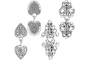 Hpmjz 4 PCS Vintage Sweater Shawl Clips Cardigan Collar Silver Cinch Clips Retro Cloak Brooches for Shirt Cape Scarf Dress Women Mother Sisters Friends