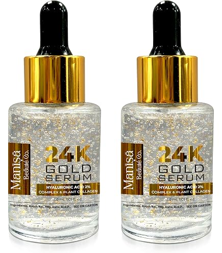 Snail Dip Face Serum with 24K Gold, Soothes and Repairs Skin, 30