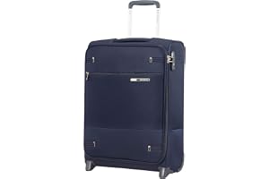 Samsonite Base Boost Kabinväska (2 hjul), 55 cm | Blå, mjuk väska, 55H x 40W x 20D cm, 41 L, 2 kg, med TSA-lås och framficka