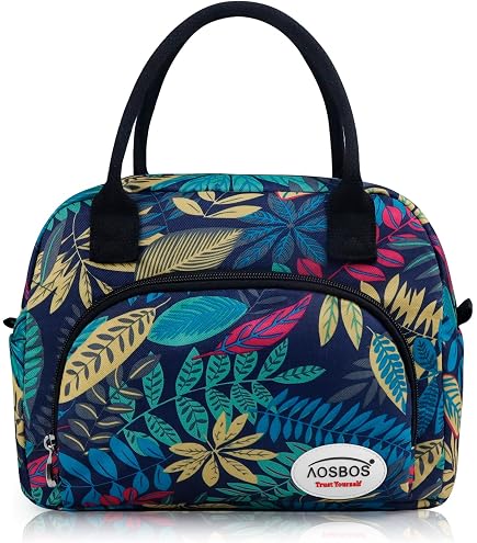 Sac Repas Isotherme AOSBOS 10L – Bandoulière Réglable, Doublure Étanche, Parfait Pour Le Bureau, Pique-nique Et Voyages
