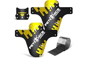 FETESNICE Parafanghi per Mountain Bike, Set di 2 Pezzi, Parafanghi per Bicicletta Compatibili Mud Guard Plus 20" - 29'' MTB Parafango Paraspruzzi Bike Bike MTB Fascette