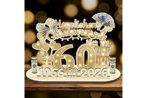 Herbst 60 Geburtstag Geldgeschenk, 2026 Holzschild 60. Geburtstag Frauen Männer, Personalisiertes Geschenke für 60 Jahre Geburtstag Deko (60)