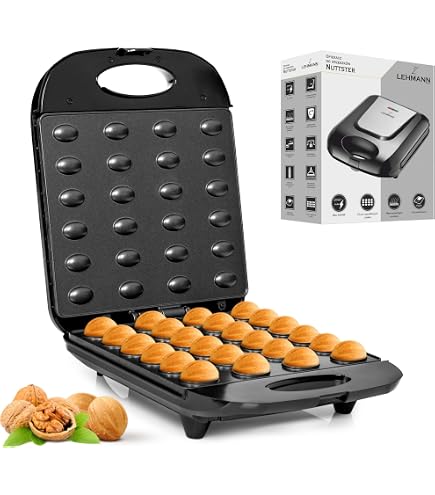 UNOLD Waffelautomat Zaubernuss – Oreshki Maker für 24 russische Zaubernüsse | Traditionell russisches Keksgebäck! Antihaftbeschichtete Backplatten, Backampel, Verschlussclip & Rezeptvorschläge