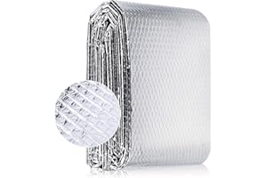The Fellie 5m x 0.6m Aluminium Bubble Foil Sheet, Reflective Radiator Insulation Foil, Energy Saving Radiator Reflector Panels for Windows Floor Van Camper Wall Roof, 3.6mm Thickness