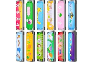 LZMDISU 12 Styles Harmonica for Kids, Lightweight Cartoon Harmonicas with Double Row of 16 Holes, Harmonicas for Toddler, Kids, Adult Beginners' Musical Instrument Toy Present (Over 3 Years Old)
